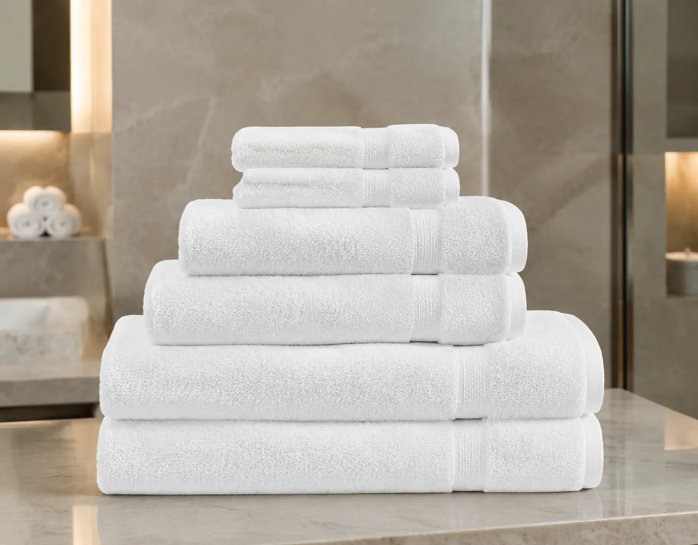 Hotel towel and bath towel set product photo