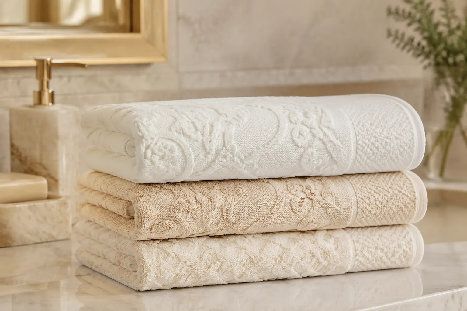 Jacquard bath towel product photo