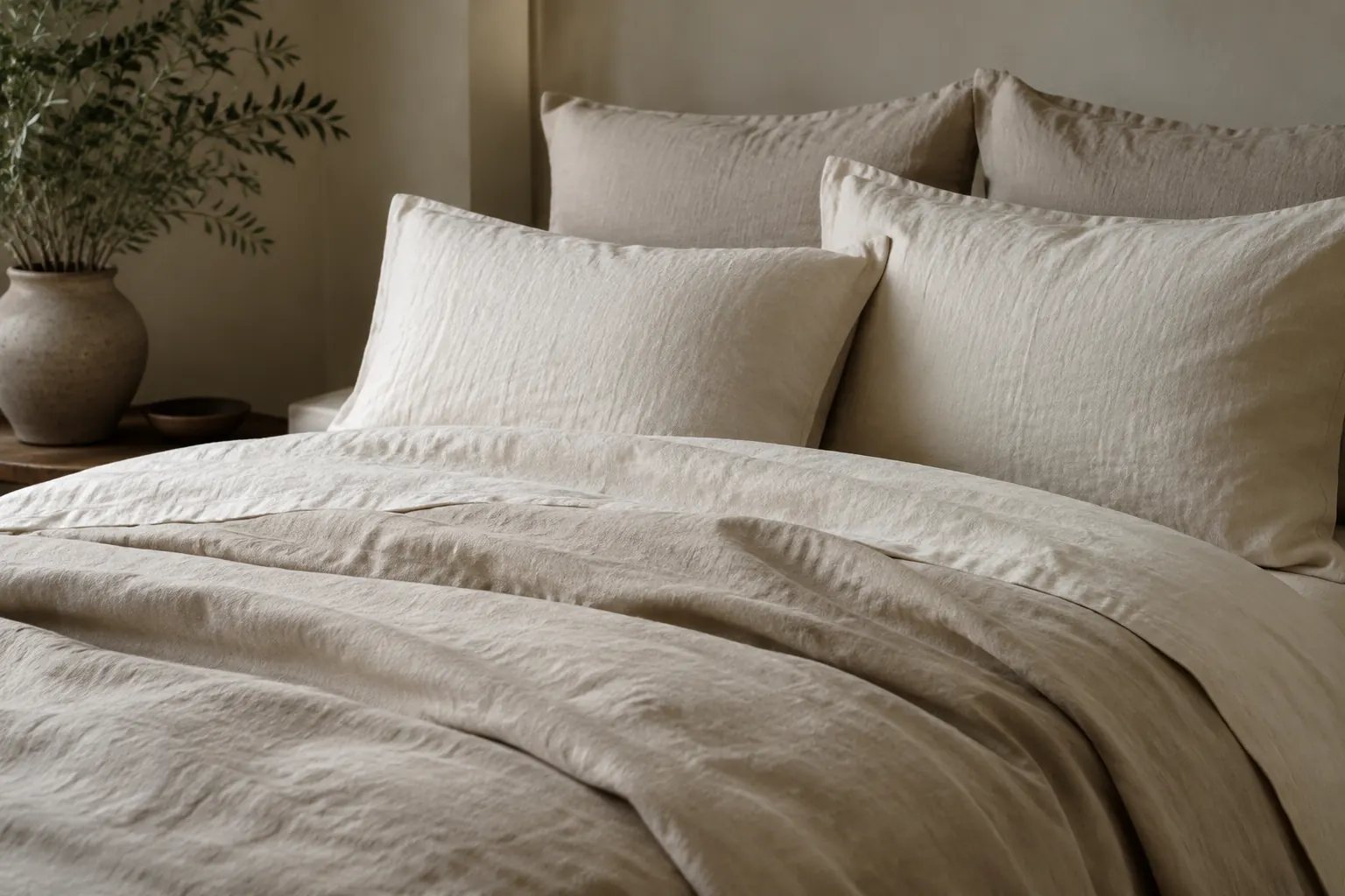Linen blend bedding reference
